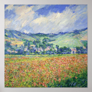 Poster Claude Monet - Poppy Field, Fora De Giverny,
