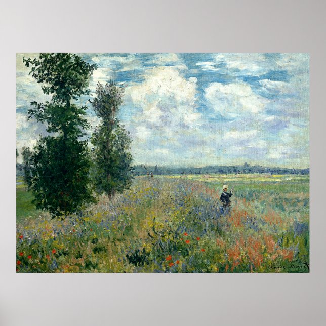Póster Claude Monet Poppy Fields (Frente)