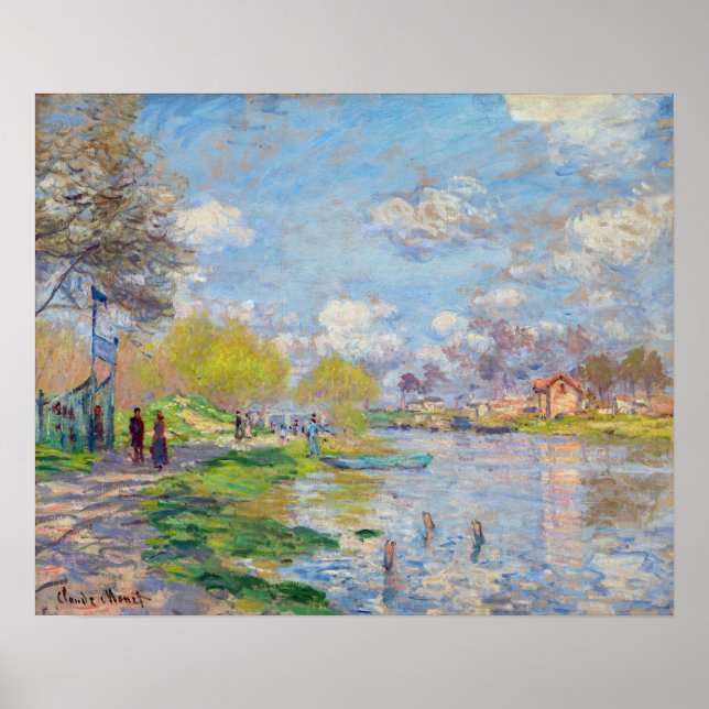 Poster Claude Monet - Primavera do Sena (Frente)