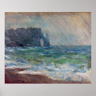 Poster Claude Monet Rainfall Etretat Normandy França