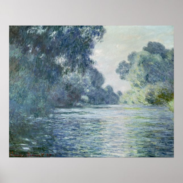 Póster Claude Monet | Ramo do Sena perto de Giverny (Frente)