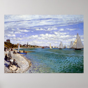 Póster Claude Monet Regatta em Sainte-Adresse