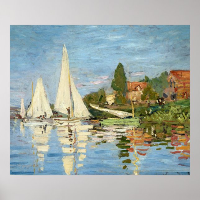 Poster Claude Monet Regattas em Argenteuil (Frente)