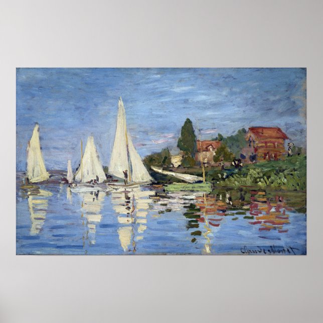 Poster Claude Monet Regattas em Argenteuil (Frente)