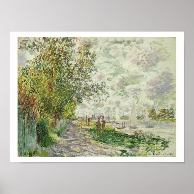 Poster Claude Monet | Riverbank at Gennevilliers (Frente)