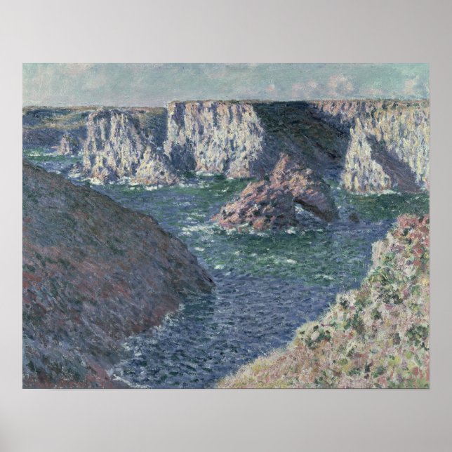 Poster Claude Monet | Rochas em Belle-Ile, 1886 (Frente)