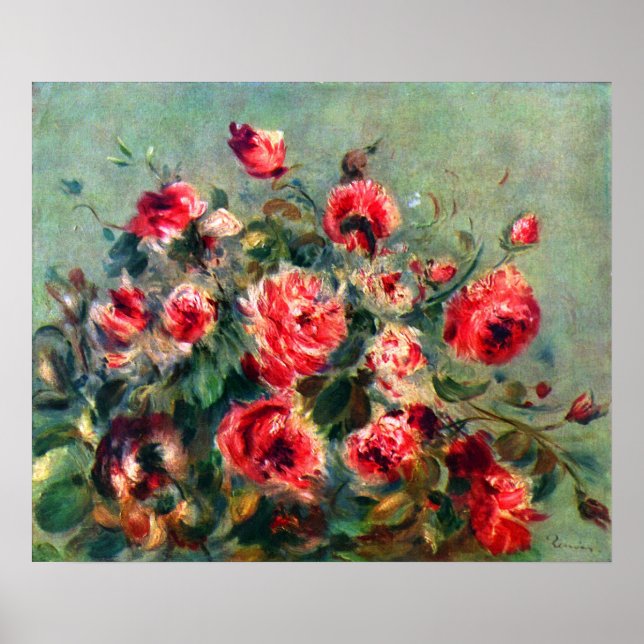 Póster Claude Monet - rosas da vida de Vargemont (Frente)