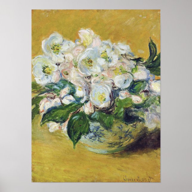 Poster Claude Monet - Rosas de Natal (Frente)