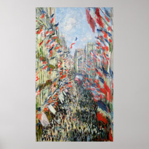 Póster Claude Monet   Rue Montorgueil, Paris
