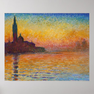 Poster Claude Monet - San Giorgio Maggiore em Dusk