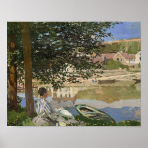 Poster Claude Monet - Sobre o Banco do Sena, Bennecour