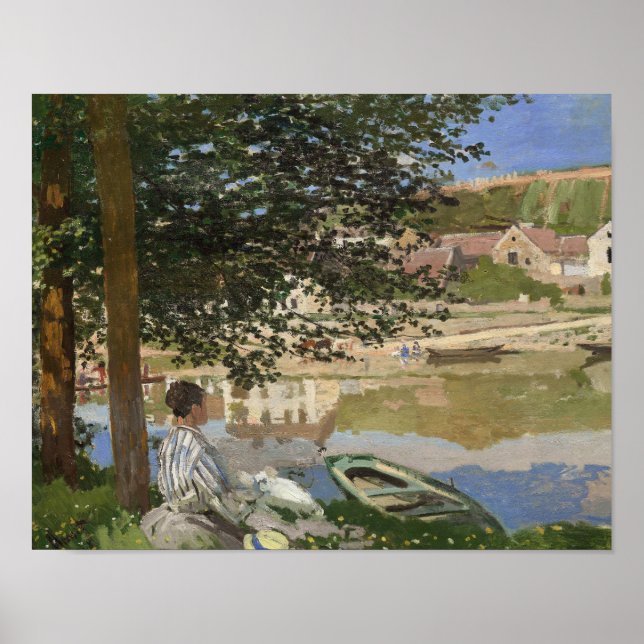 Poster Claude Monet - Sobre o Banco do Sena, Bennecour (Frente)
