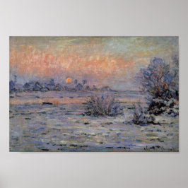 Poster Claude Monet Soleil d'hiver à Lavacourt Wintersun