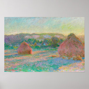 Poster Claude Monet Stacks of Wheat End of Summer Trabalh
