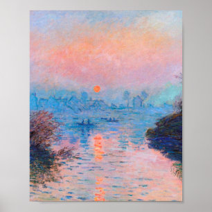 Poster Claude Monet - Sunset On The Seine