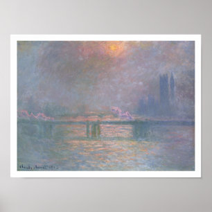 Poster Claude Monet   Tâmisas com Cruz de Charing