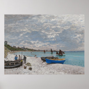 Poster Claude Monet The Beach em Sainte-Adresse 1867
