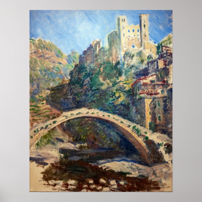 Poster Claude Monet trabalho de arte - O Castelo de Dolce (Frente)