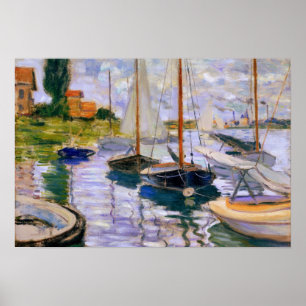 Póster Claude Monet - veleiros no Seine