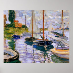 Póster Claude Monet - veleiros no Seine