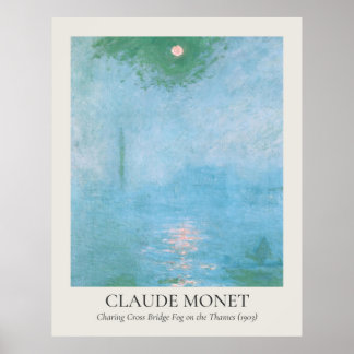 Poster Claude Monet Vintage Wall Art 11x14 Ratio