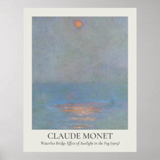 Poster Claude Monet Vintage Wall Art 11x14 Ratio