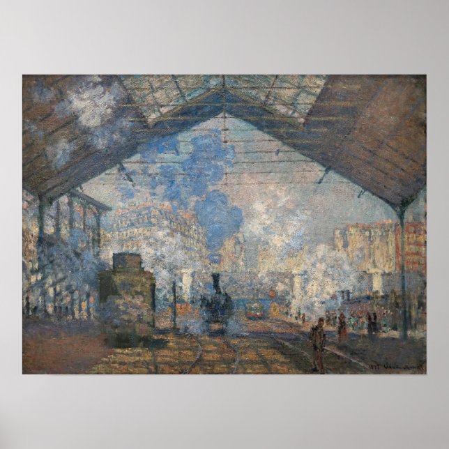 Poster Claude Monet - Vista exterior da estação de Santo- (Frente)