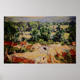 Poster Claude Monet - Vue du vila de Giverny