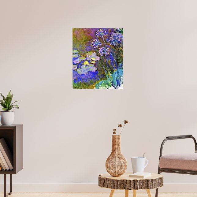Poster Claude Monet - Water Lilies and Agapanthus, (Sala de Estar 3)