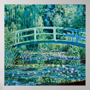 Poster Claude Monet - Water Lilies And Japanese Bridge