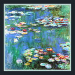 Póster Claude Monet Water Lily Fine Art<br><div class="desc">Water Lily é uma bela pintura floral ao estilo Impressionismo criada pelo artista Impressionista Francês Claude Monet,  em 1916,  mostrando uma das centenas de suas pinturas de lago d'água em sua casa em Giverny,  França.</div>