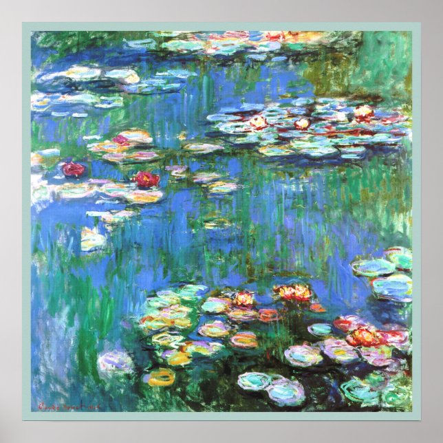 Póster Claude Monet Water Lily Fine Art (Frente)