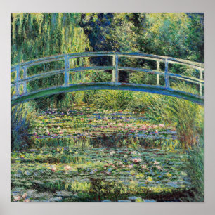 Poster Claude Monet - Water Lily Pond & Japanesese Bridge