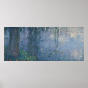 Póster Claude Monet Waterlilies: Salgueiros Weeping,