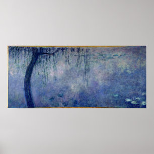 Póster Claude Monet   Waterlilies: Salgueiros Weeping