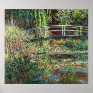 Poster Claude Monet Waterlily Pond: Harmonia Rosa, 1900