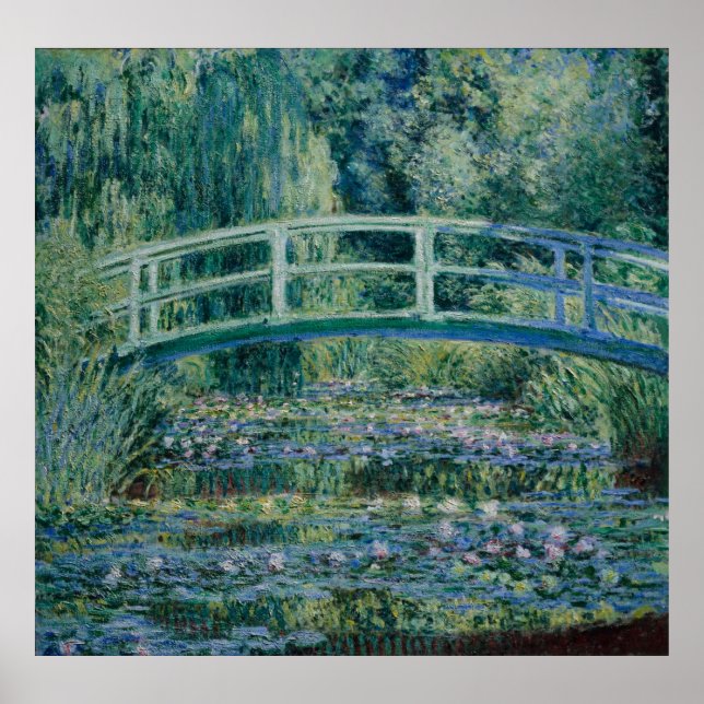 Poster Claude Monet's Water Lily e Ponte Japonesa (Frente)