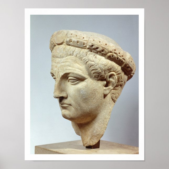 Poster Claudius, cabeça de mármore, 41-54 AD (Frente)