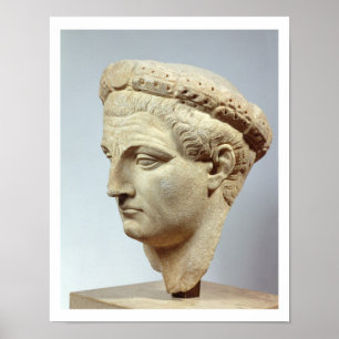Poster Claudius, cabeça de mármore, ANÚNCIO 41-54
