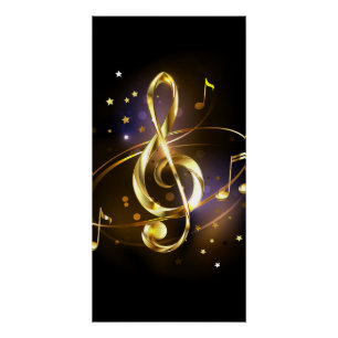 Póster Clave de Sol Musical de Ouro