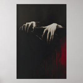 Poster Clawed Hands Dracula Vampire Print, Gothic Art Dar