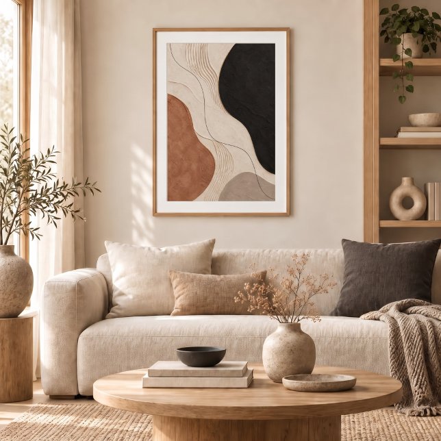 Poster Clay Resonance | Minimal Abstract Plaster Art Prin (Criador carregado)