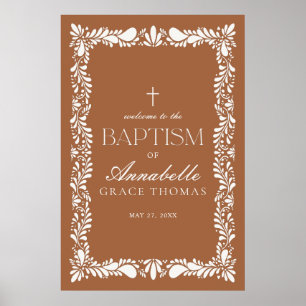 Poster Clay Talavera Azulejo Espanhol Fiesta Baptism Bem-