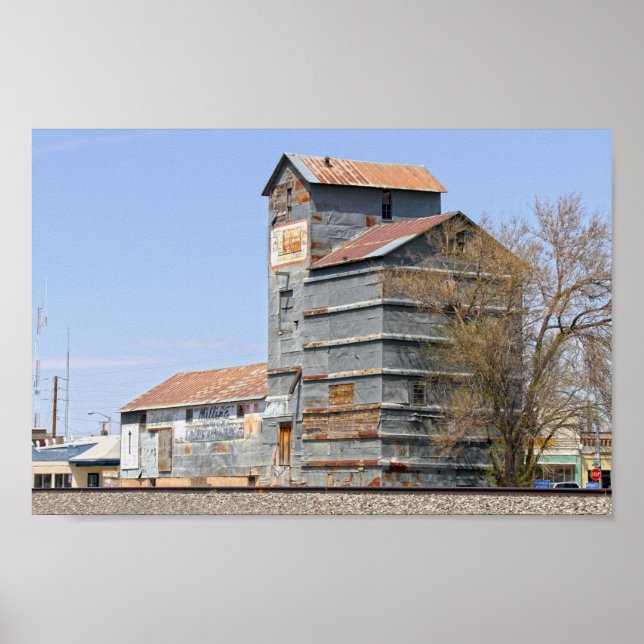 Poster Clayton, Novo México, Grain Mill e Elevador (Frente)