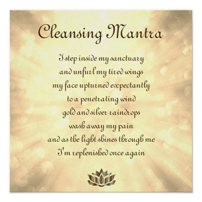 Póster Cleansing Mantra (Frente)