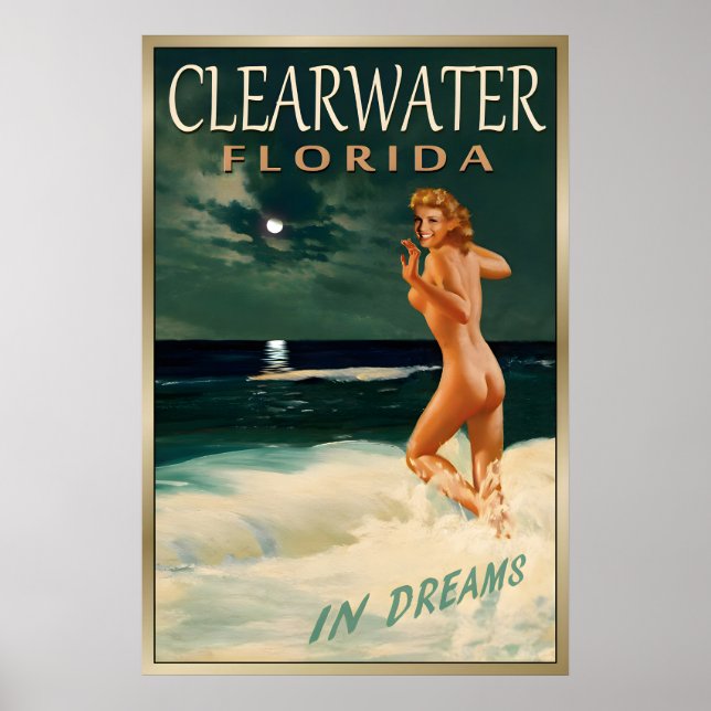 Poster CLEARWATER FLORIDA -Nova Marilyn Monroe Original (Frente)
