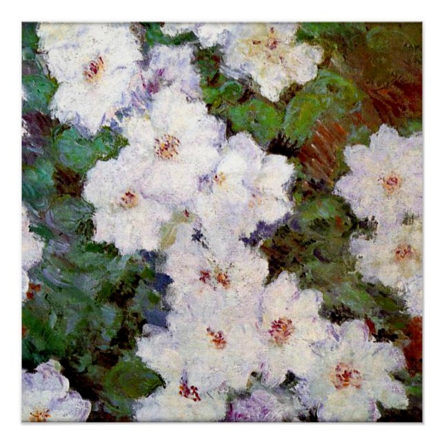 Póster Clematis, pintura de 1887 por Claude Monet, (Frente)