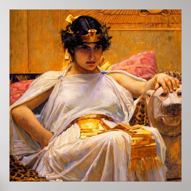 Poster Cleopatra by John William Waterhouse (Frente)