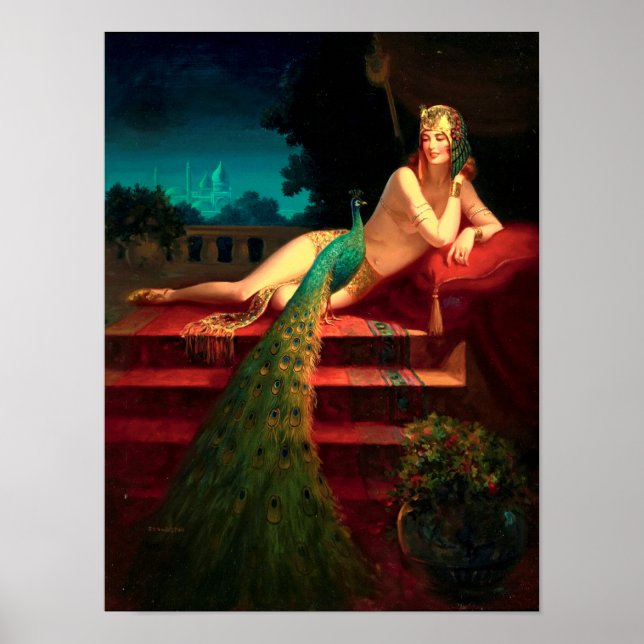 Poster Cleopatra Vintage Art Deco Fantasy Art Art (Frente)
