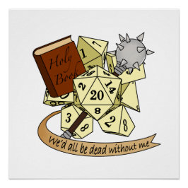 Póster Cleric Dice Design